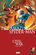 AMAZING SPIDER-MAN #28 ROD REIS CIVIL WAR VAR comic cover | Secret Station