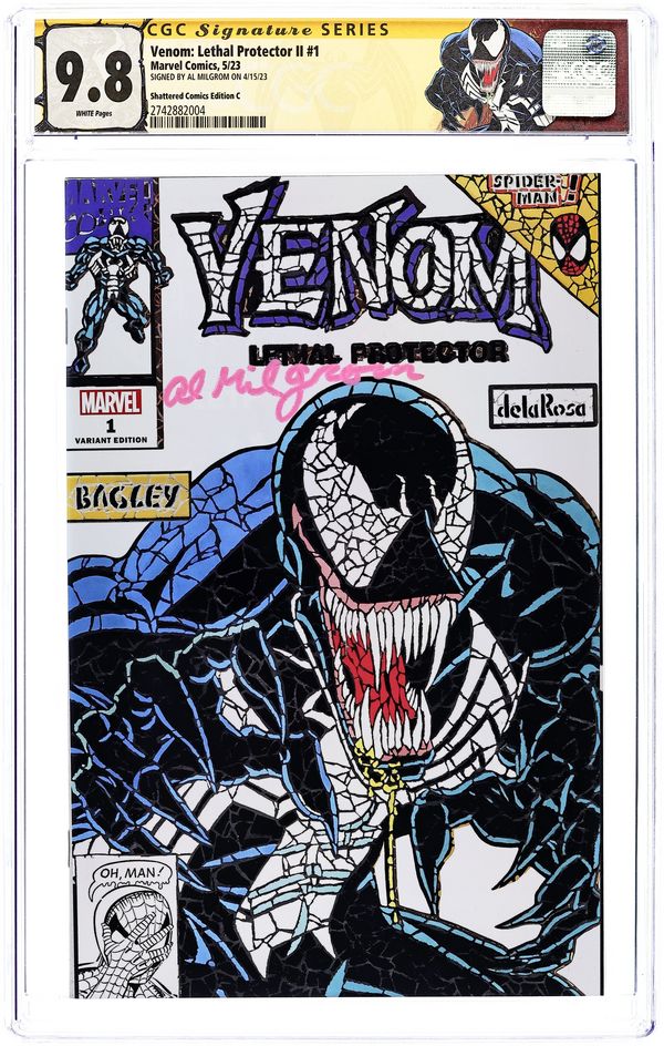 Venom Lethal Protector II (2023 Marvel) 1SHATTERED.C CGC 9.8 SS Milgrom