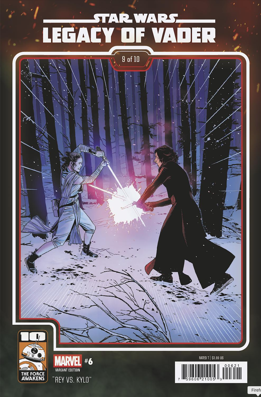 Star Wars: Legacy Of Vader #9 Chris Sprouse Force Awakens 10Th Anniversary Variant comic cover | Secret Station