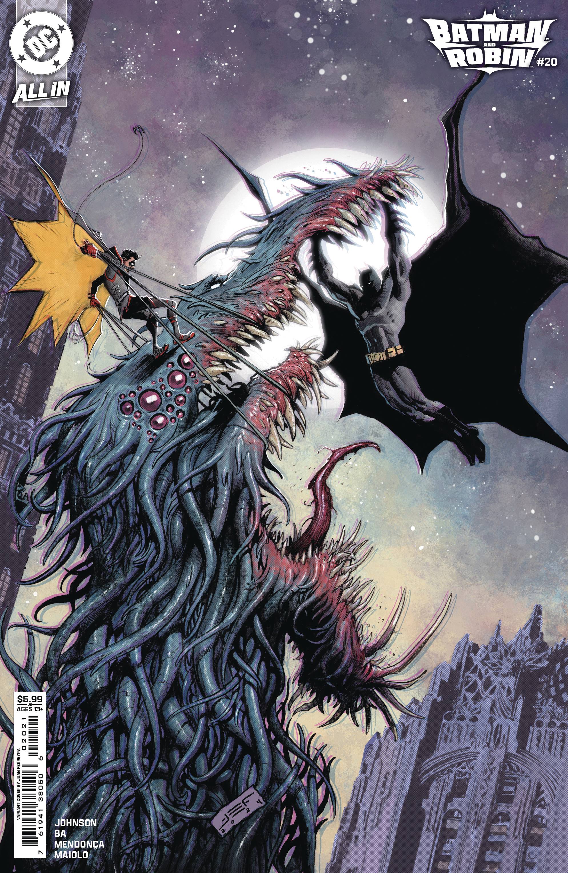 BATMAN AND ROBIN #20 CVR B JUAN FERREYRA CARD STOCK VAR