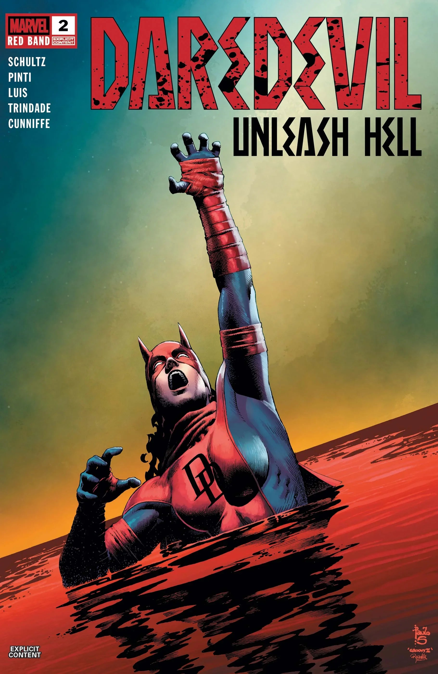 Daredevil Unleash Hell Red Band (2025 Marvel) 2A (Very Fine) - Secret Station Comic | Book Shop