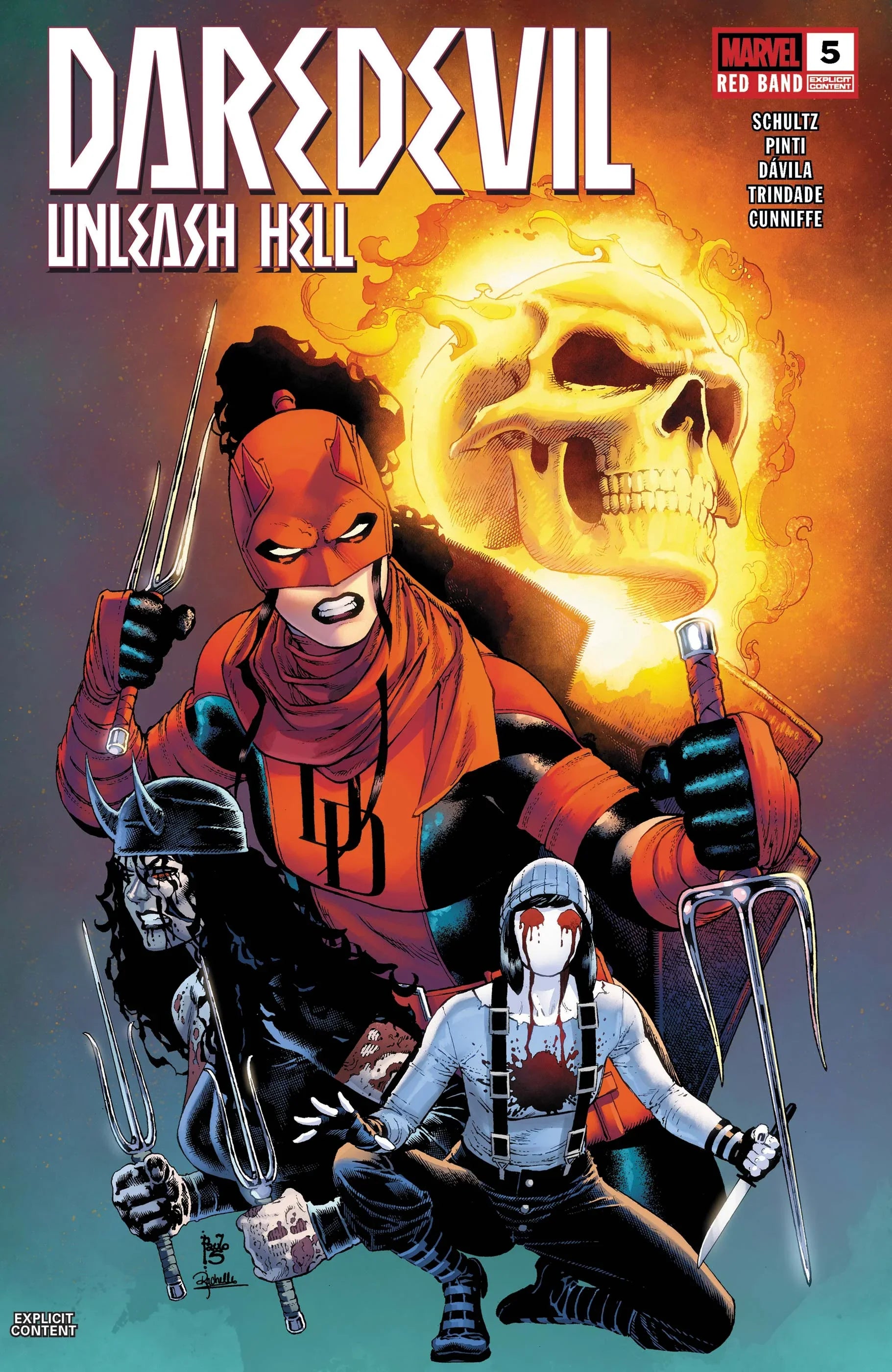Daredevil Unleash Hell Red Band (2025 Marvel) 5A (Very Fine) - Secret Station Comic | Book Shop
