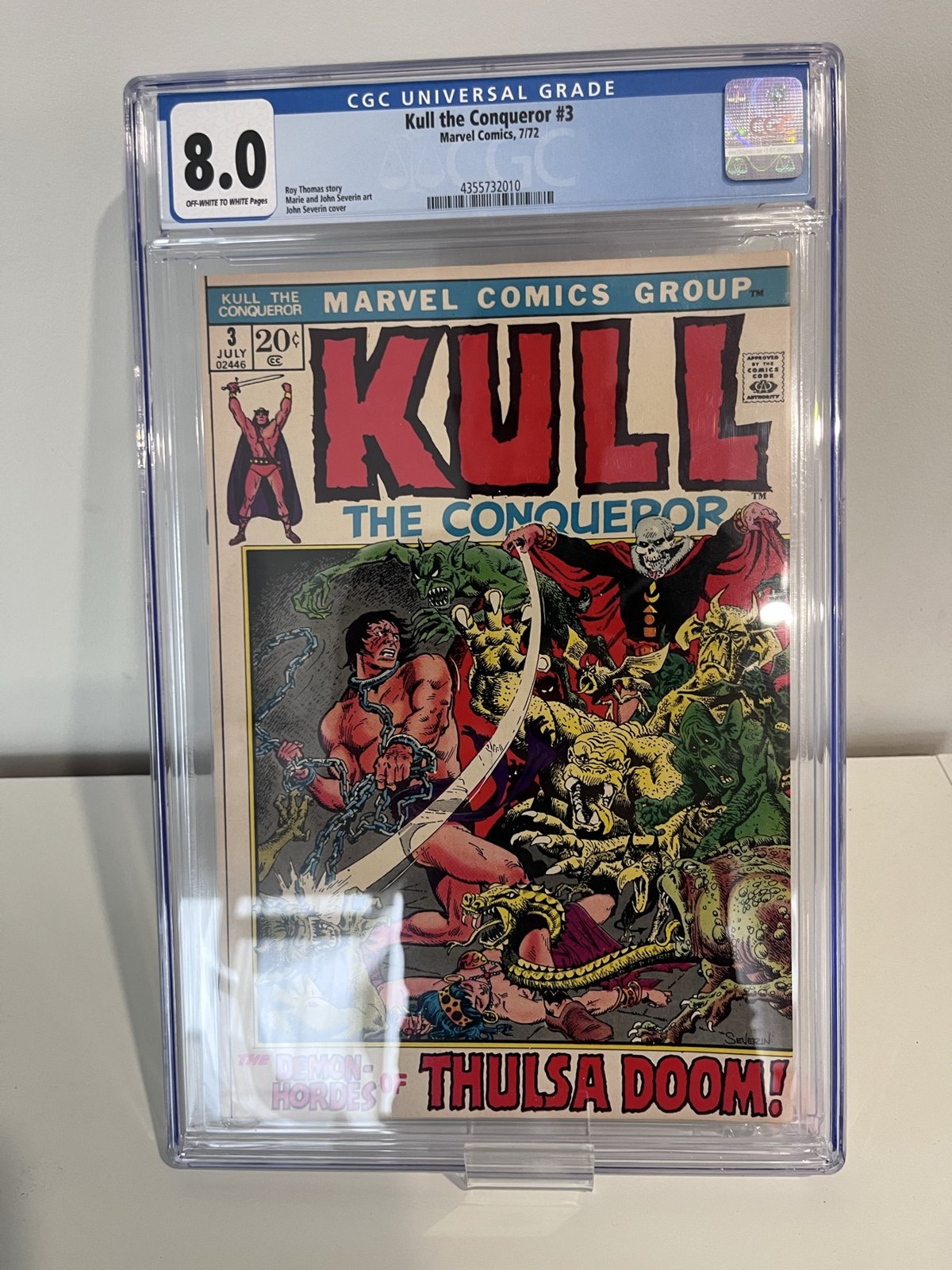 Kull the Conqueror 3 CGC 8.0