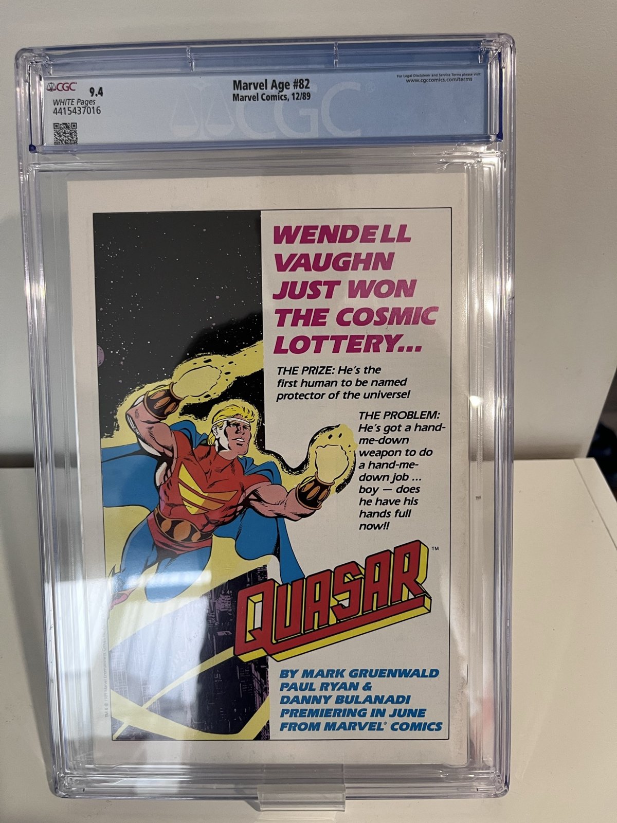 Marvel Age (1983 1st Series) 82 CGC 9.4