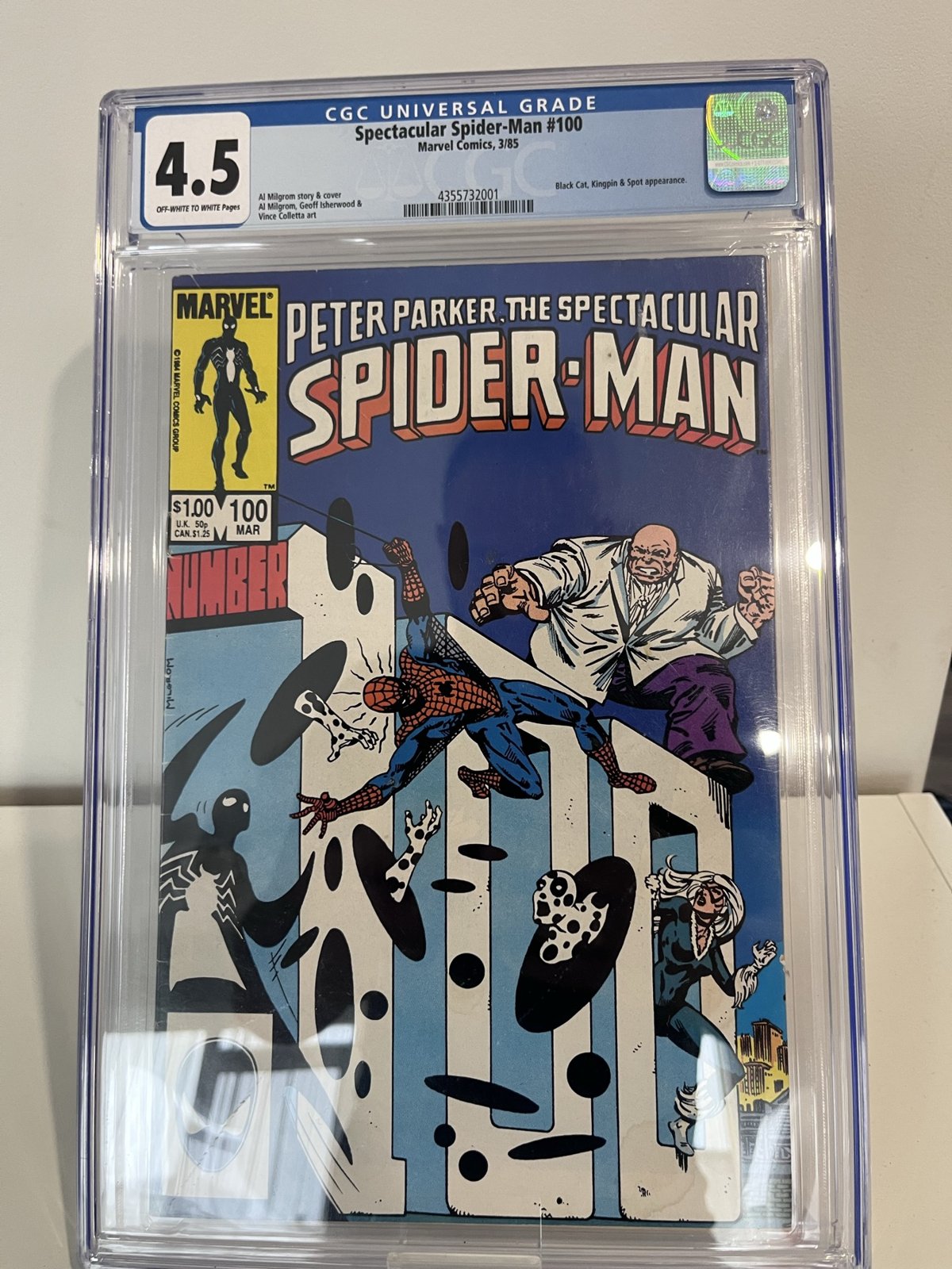 Spectacular Spider-Man (1976 1st Series) 100 CGC 4.5
