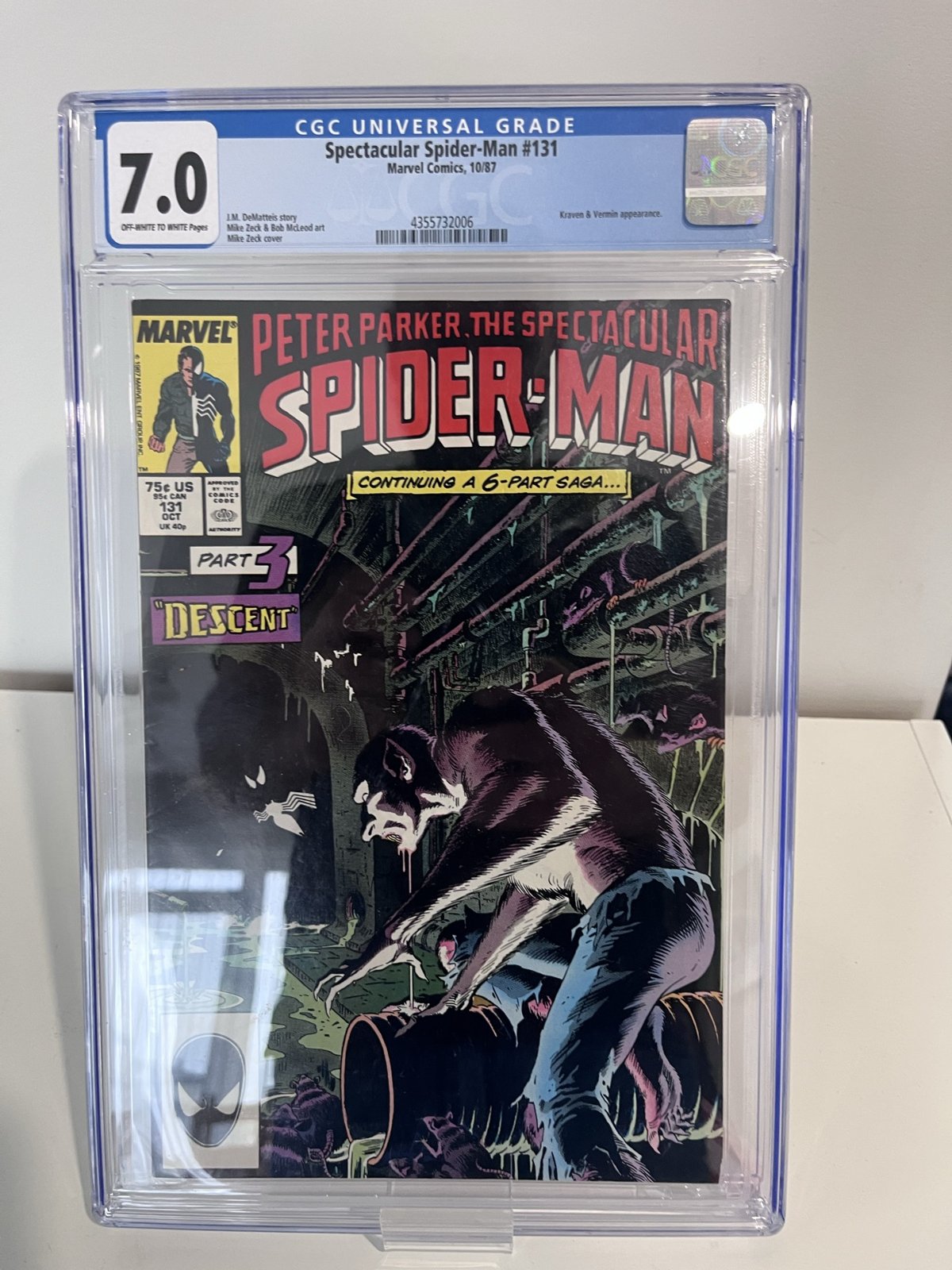 Spectacular Spider-Man (1976 1st Series) 131 CGC 7.0